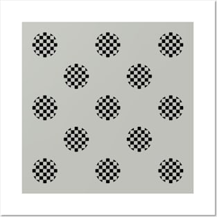 Zen Dot Pattern ICHIMATSU wall art black/light grey Posters and Art